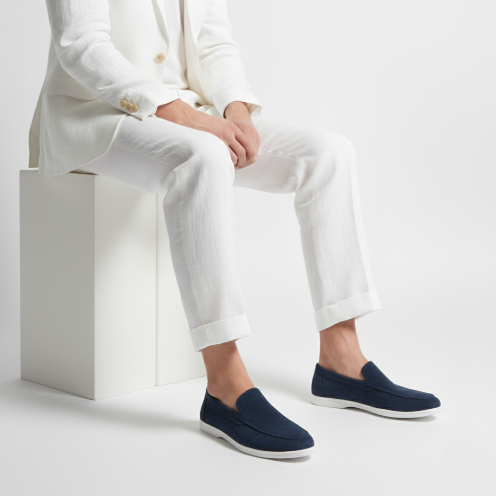 Herrloafers med synlig söm – detalj 2 | LUMINĀFASH