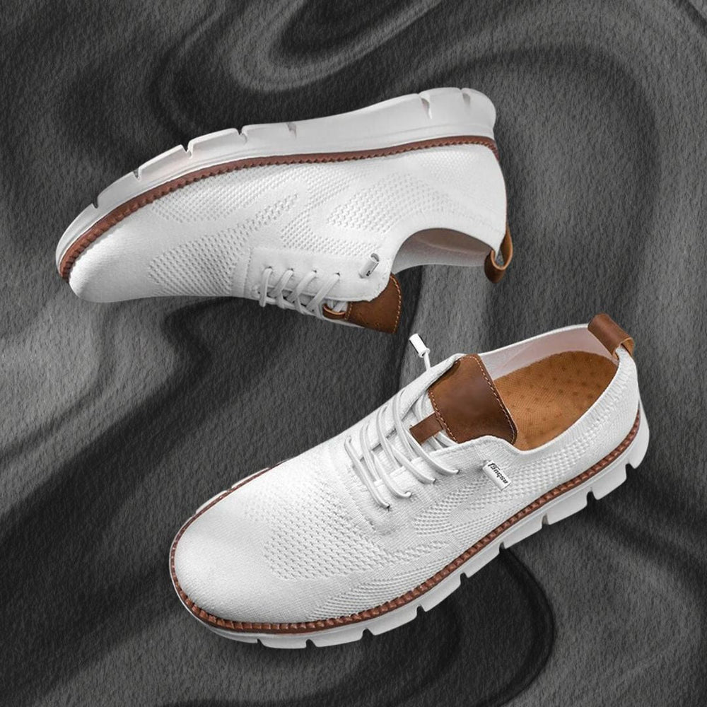 Herrsneakers i nätmaterial med snörning – detalj 2 | LUMINĀFASH