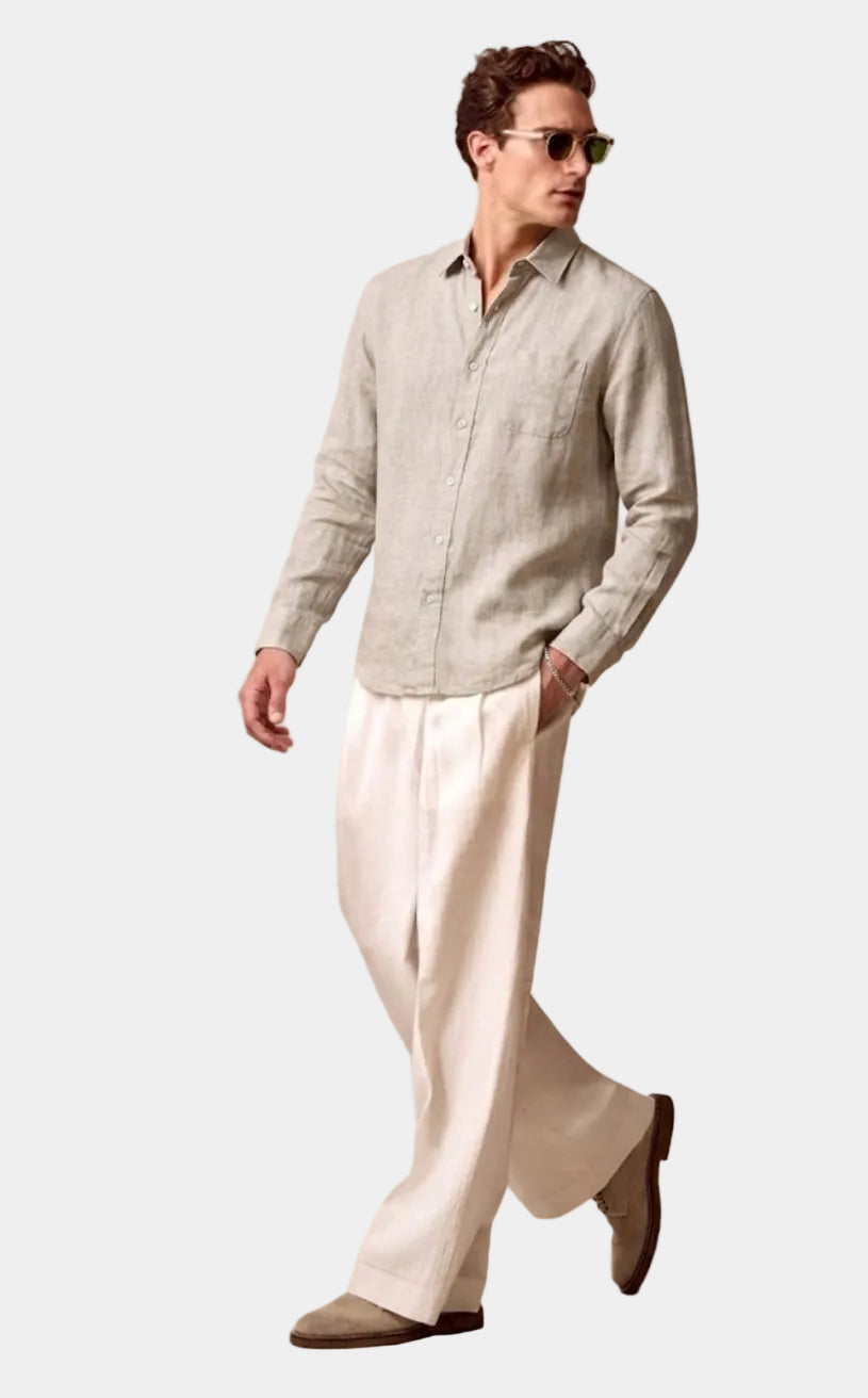 Herrskjorta med knappar – Skjorta herrmode | LUMINĀFASH