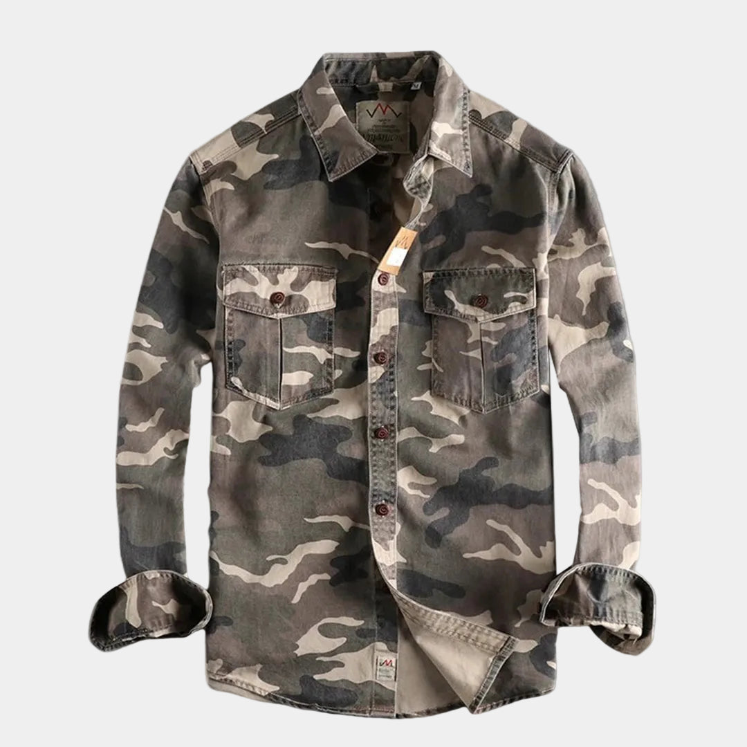 Herrkamouflageskjorta – Skjorta herrmode | LUMINĀFASH