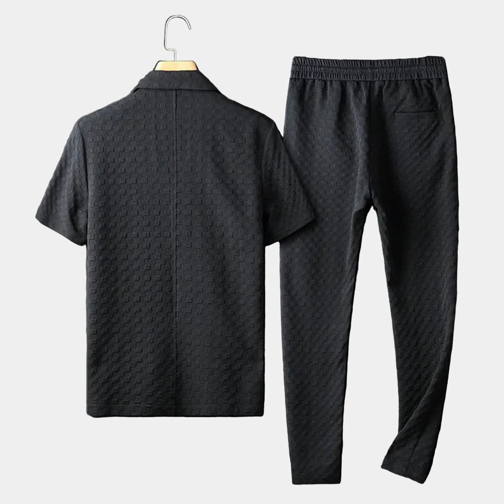 Herrset med sjalkrage – detalj 2 | LUMINĀFASH