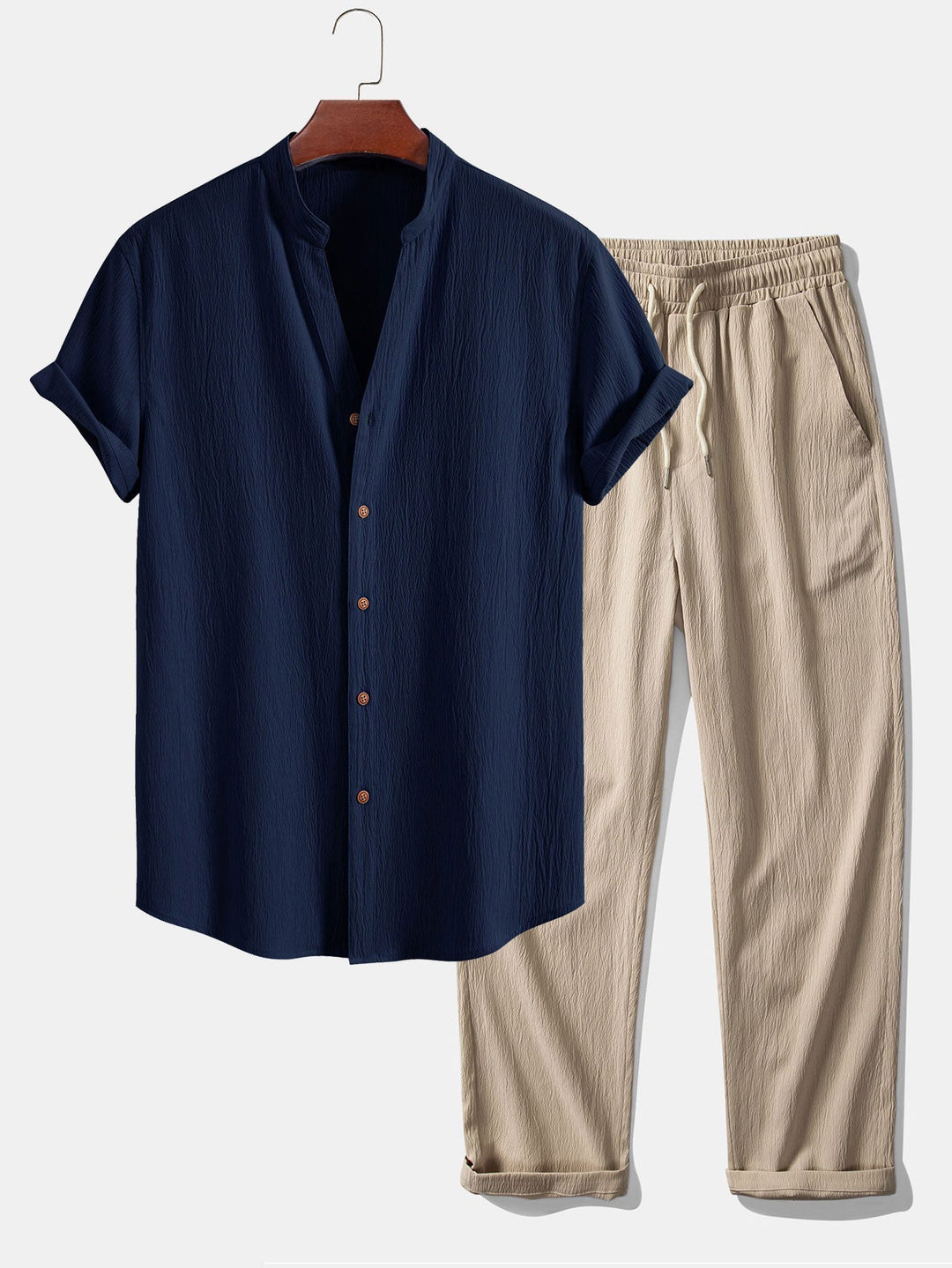 Herrset med skjorta och mao-krage – Set herrmode | LUMINĀFASH