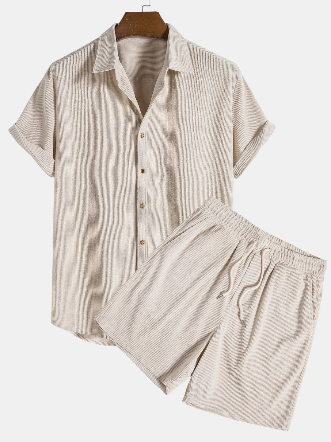 Texturerat herrset med korta ärmar – Set herrmode | LUMINĀFASH