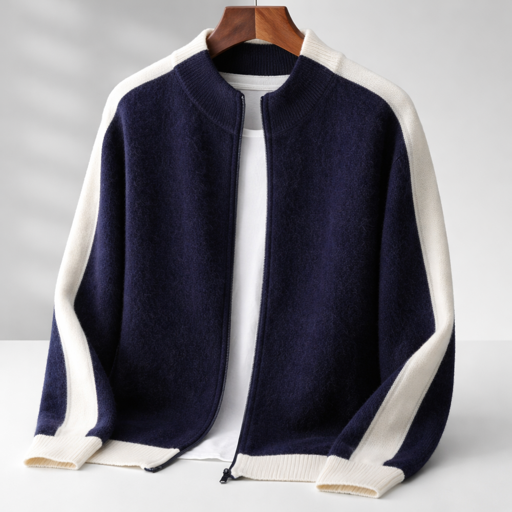 Herrväst med dragkedja – detalj 2 | LUMINĀFASH