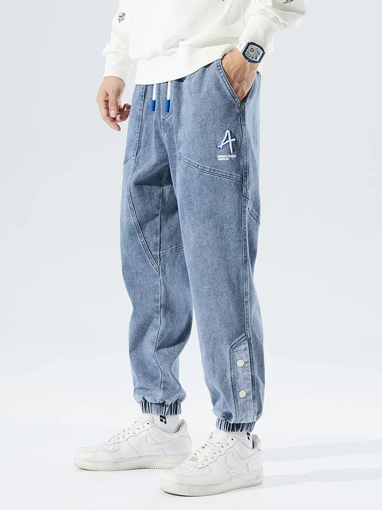 Herrjeans med elastisk midja – Jeans herrmode | LUMINĀFASH