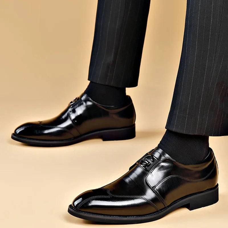 Herrskor med snörning och förlängt tå – Loafers herrmode | LUMINĀFASH