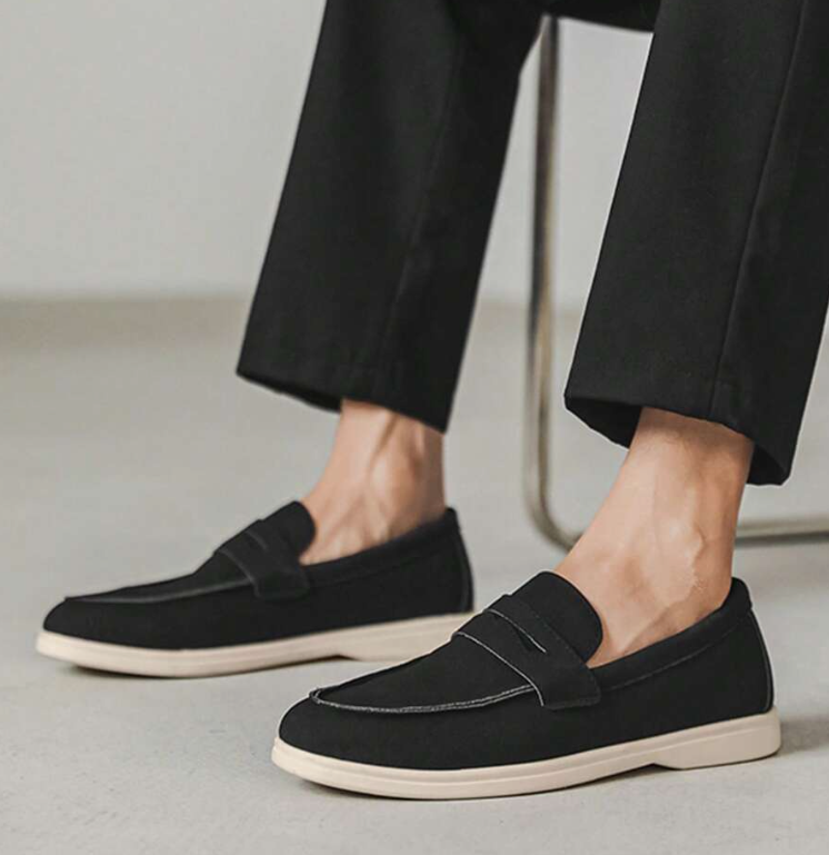 Herrloafers med sydd plattform – Loafers herrmode | LUMINĀFASH