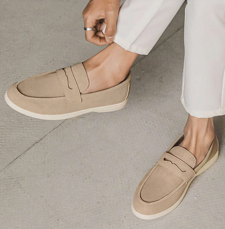 Herrloafers med sydd plattform – detalj 2 | LUMINĀFASH