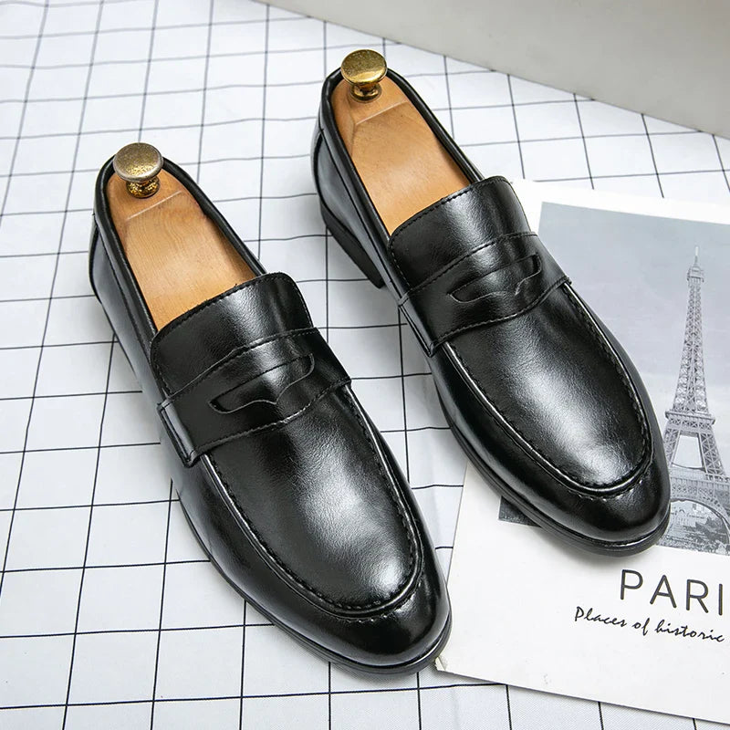 Herrloafers med pannband – detalj 2 | LUMINĀFASH