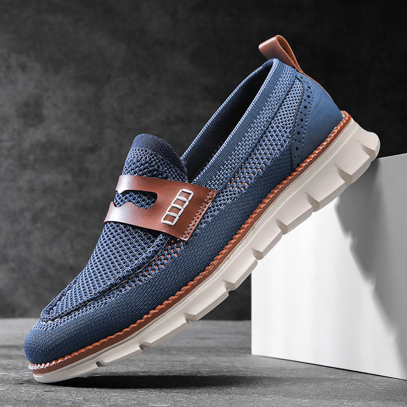 Herrloafers i nätmaterial – Loafers herrmode | LUMINĀFASH