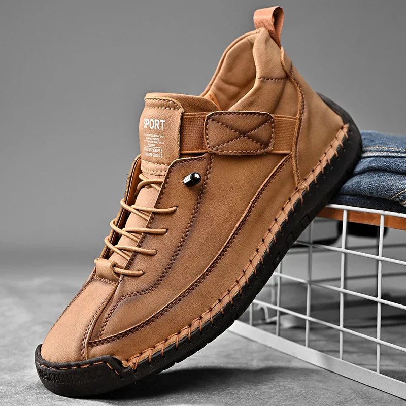 Herrskor med snörning och elastiskt band – Loafers herrmode | LUMINĀFASH