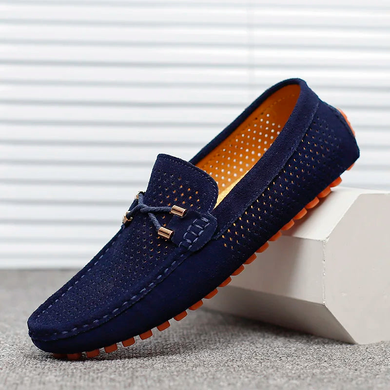 Perforerade herrloafers – Loafers herrmode | LUMINĀFASH