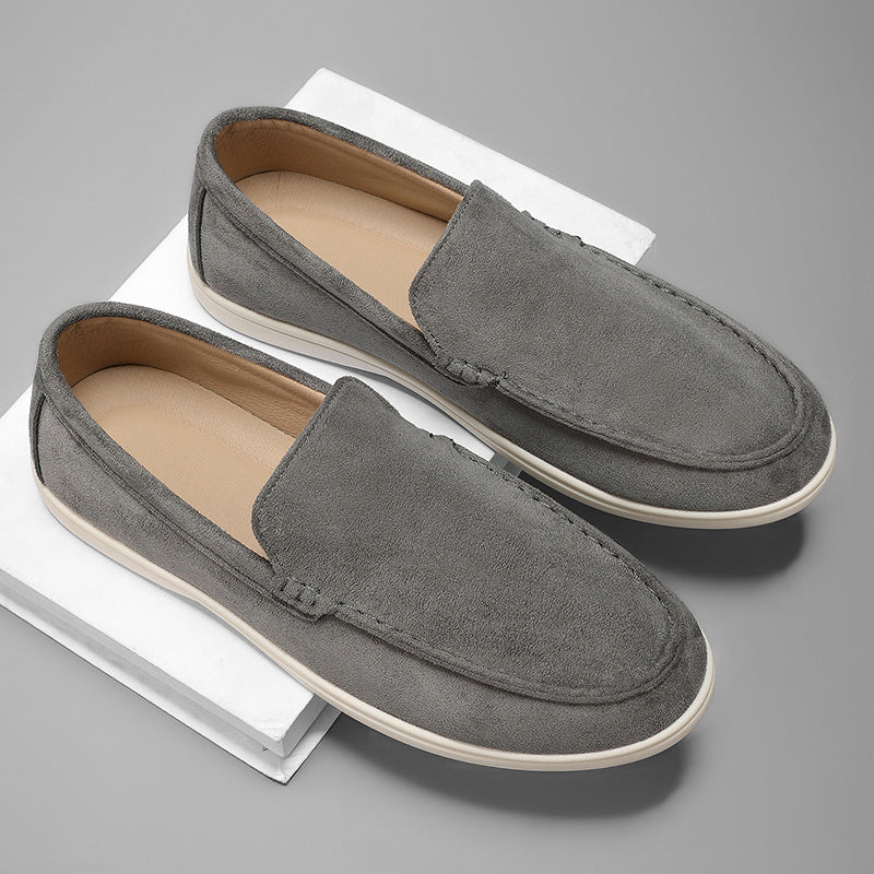 Herrloafers med ljus sula – detalj 2 | LUMINĀFASH