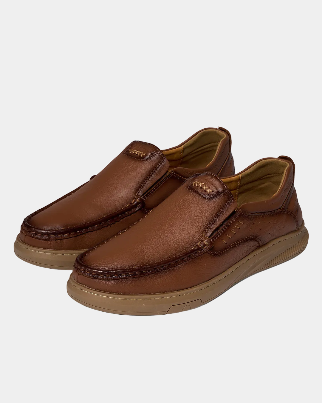 Herrloafers med synliga sömmar – Loafers herrmode | LUMINĀFASH