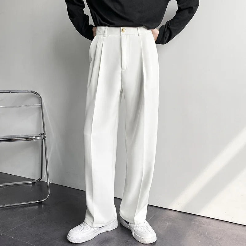 Pantalon homme à plis – detalj 2 | LUMINĀFASH