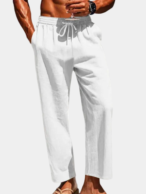Pantalon homme droit à cordon – Byxor herrmode | LUMINĀFASH