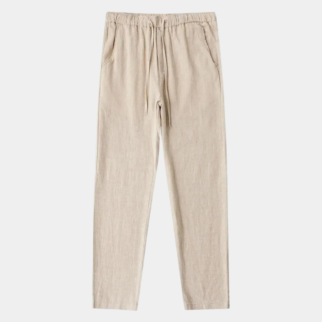 Herrbyxor med elastisk midja och snörning – Byxor herrmode | LUMINĀFASH
