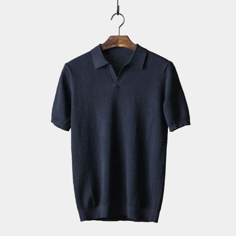 Herrpolo med klassisk krage – Pikétröja herrmode | LUMINĀFASH