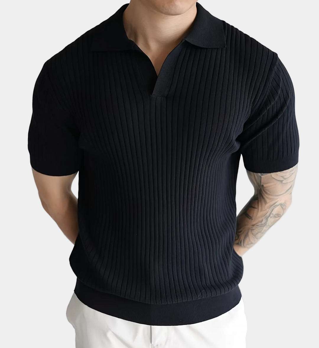 Herrpolo med knappar – Pikétröja herrmode | LUMINĀFASH