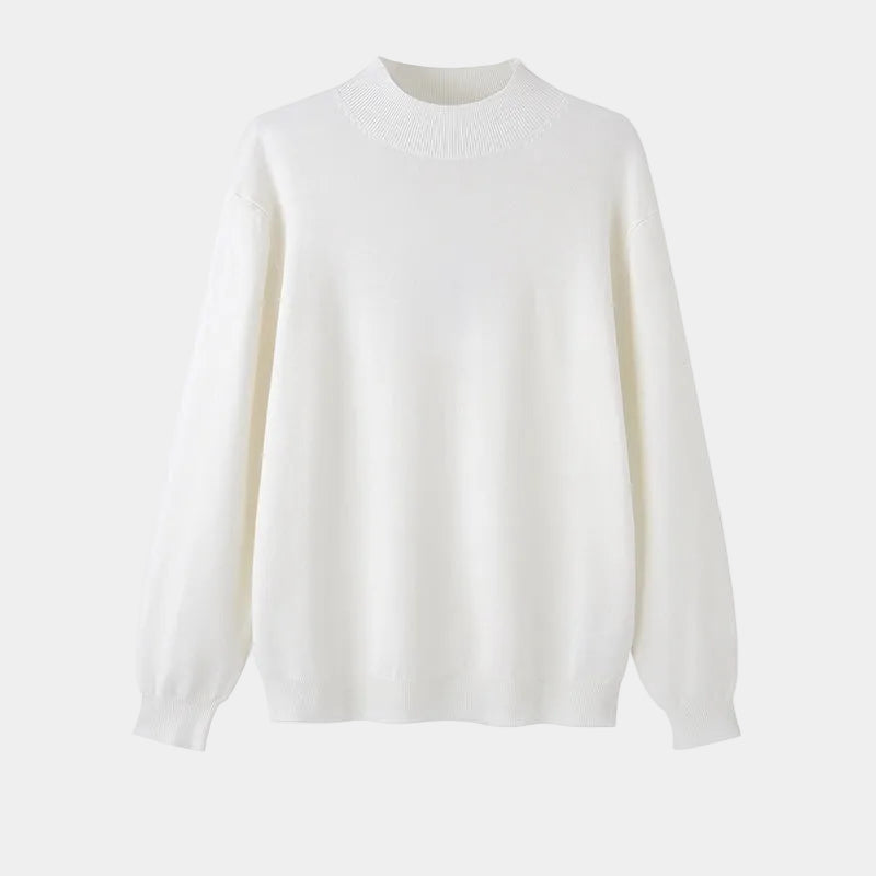 Herrpullover med hög krage – detalj 2 | LUMINĀFASH