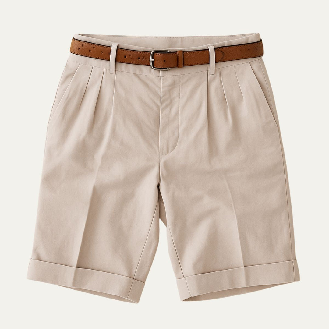 Herrshorts med veck – Shorts herrmode | LUMINĀFASH