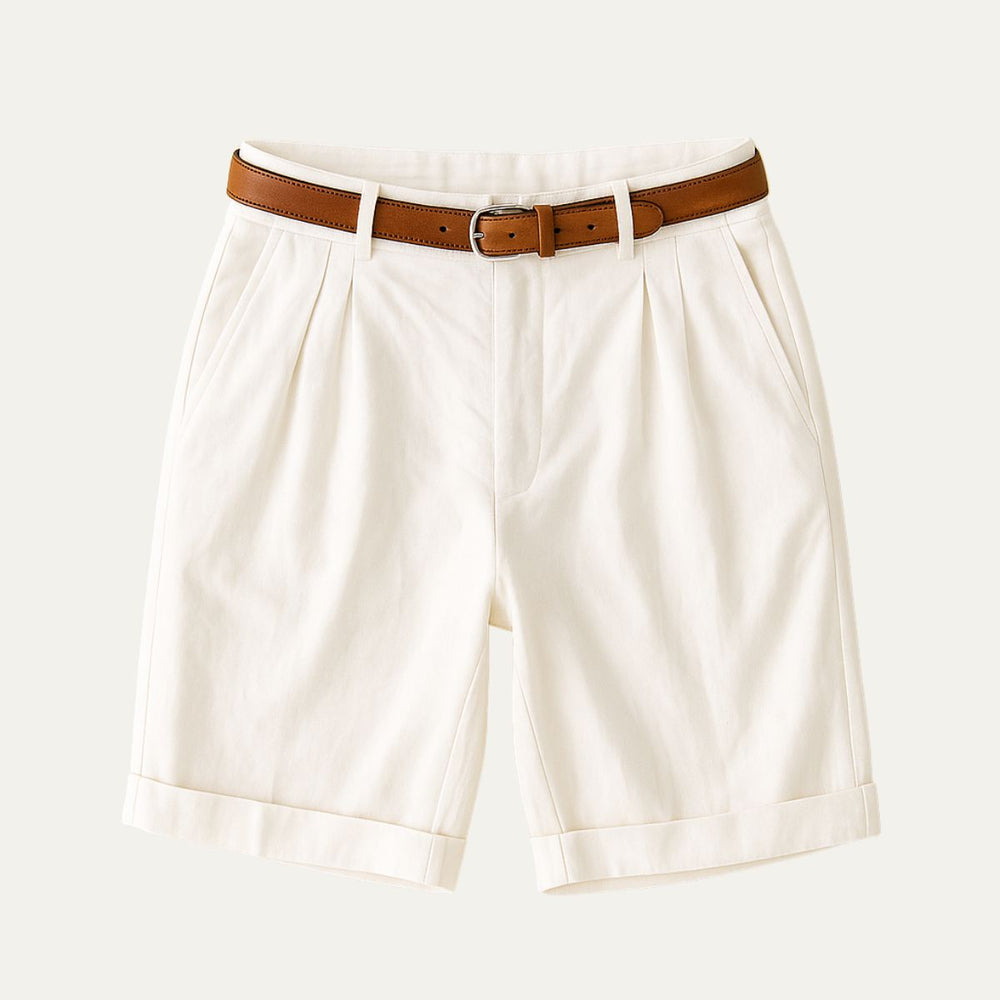 Herrshorts med veck – detalj 2 | LUMINĀFASH