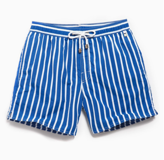 Herrshorts med vertikala ränder – detalj 2 | LUMINĀFASH
